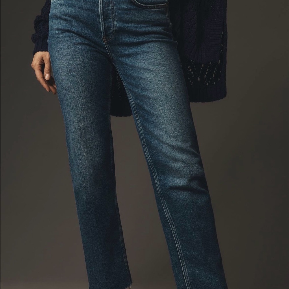 Re/Done Classic Straight Leg Jeans in Blue Wash - Picture 3 of 5